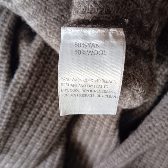 EILEEN FISHER Heather Brown Yak & Wool Sweater Mini Dress Tunic S - Picture 5 of 5